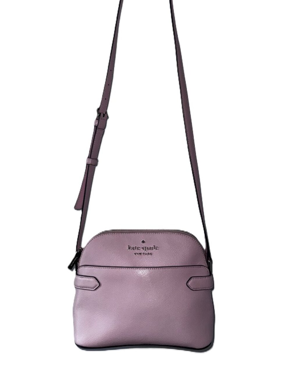 Kate Spade Staci Dome Crossbody Bag Baby Pink Saffiano Leather Handbag